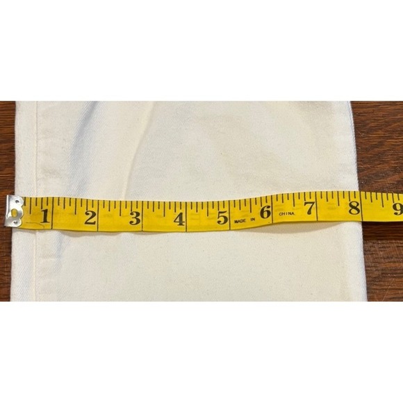 Madewell Women's Perfect Vintage Crop 27"Distressed High Rise Jean White Size 29 - Picture 13 of 14